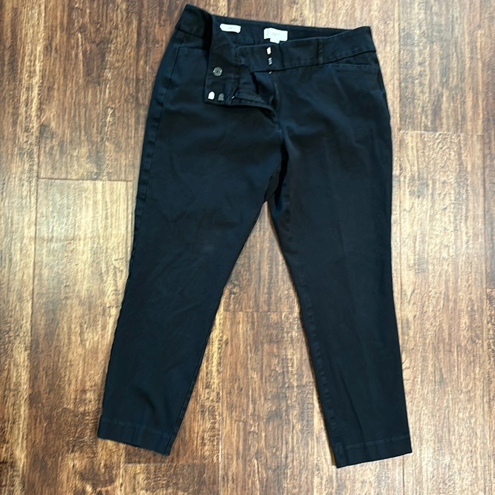 Loft Black Curvy Skinny Ankle Pants - Size 12